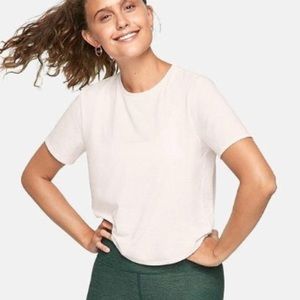 Outdoor Voices Ready Set Shortsleeve Tee Sweatee Cream Size Small